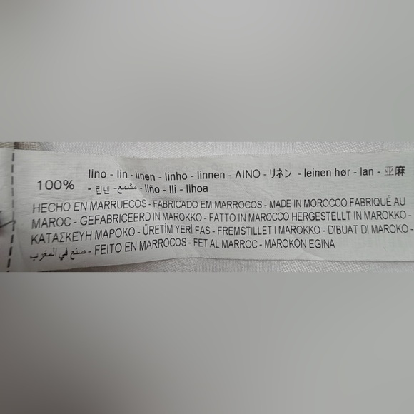 Zara Cream Wide-Leg Linen Drawstring Pants - Picture 10 of 14